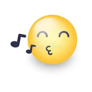 唱歌微笑的面容.表情符号哨子一歌曲.c一rtoon矢量埃莫蒂照片