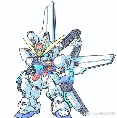 q版风灵,海兹尔,gp03等高达插画,太阳炉海牛高达大家见过吗?