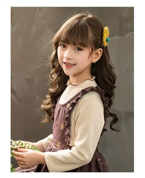 黑色【45cm头围适合5岁以下】 假发 小护理五件套【图片