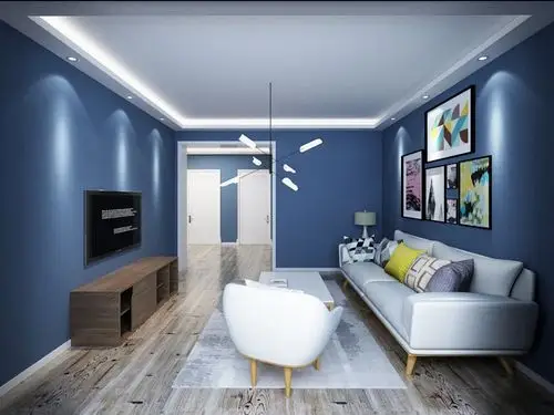 原创93平北欧风两室两厅!很少见到这样的,神秘的蓝色世界,感觉好棒