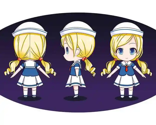 q版 漫画 三视图