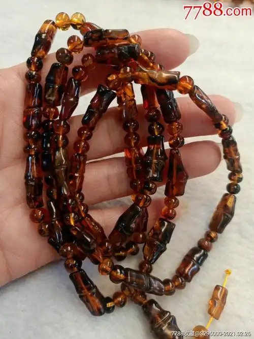 抚顺原矿琥珀竹节项链_价格188元_第1张_7788收藏__收藏热线