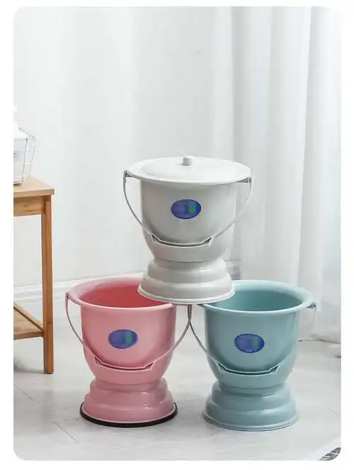 痰盂成人成人塑料尿壶老人尿桶加厚带盖老式尿盆家用起夜桶高脚痰盂女