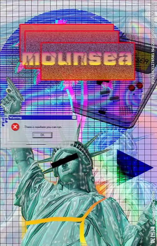 蒸汽波风格海报图片