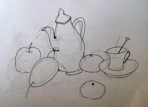 【坡头区一中】《向画家学构图》初一学生美术作业展