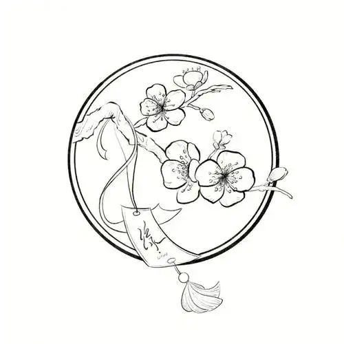 地铁画面1950花卉线稿梅花附过程图