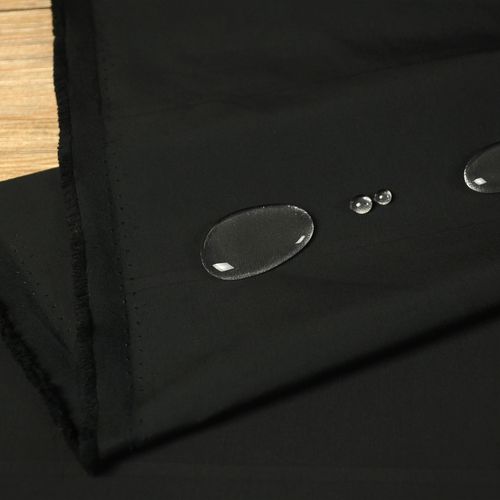 浅黑色防水暗条纹记忆布料高密不钻绒免熨羽绒服尼克服派克服面料