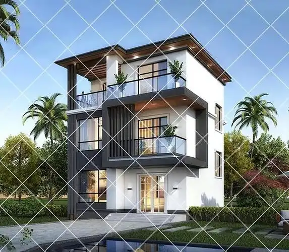 建一栋现代风格的别墅,外观时尚,住进去的人也能永葆年轻心态.