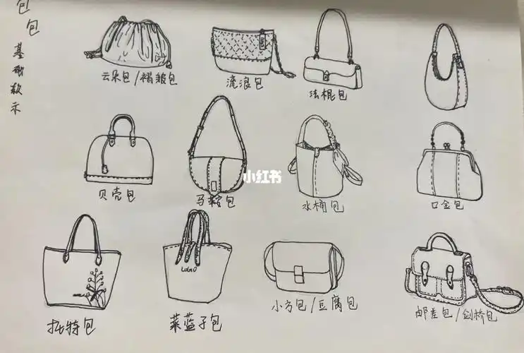 包包设计版型款式图