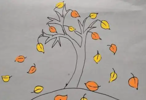 秋天卡通简笔画带颜色 简笔画图片大全-普车都