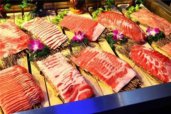 金汉轩自助烤肉摆盘