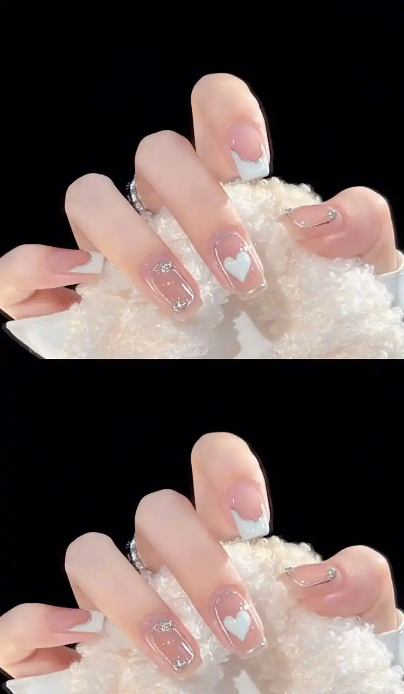 仙气飘飘的方形美甲#美甲图片 #超好看的美甲 我知道你不是 - 抖音