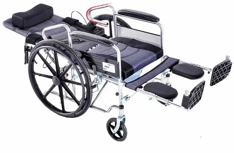 衡互邦轮椅折叠老人轻便液压升降轮椅带坐便全躺款大轮毂轮椅车液压双