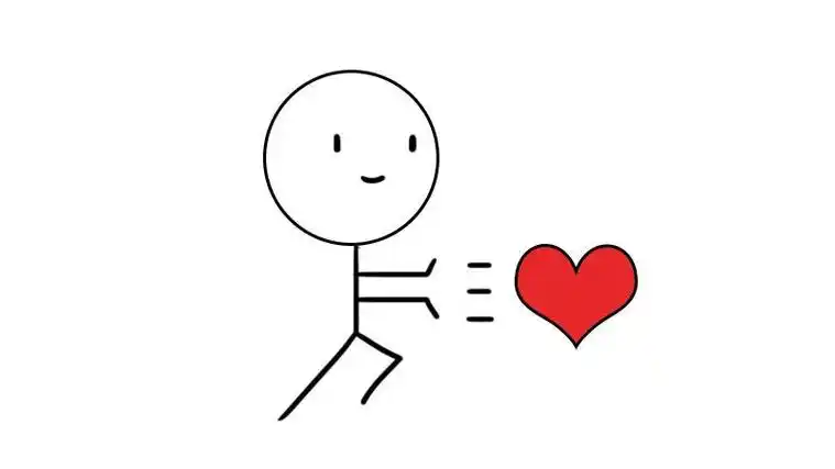 放屁爱心发射简笔画