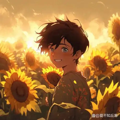 男孩 女孩 向日葵 夕阳情侣头像