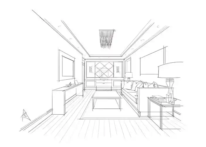 空间线稿(手绘)