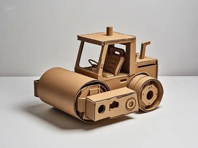 硬纸板"变身秀" 超酷工程车辆来袭