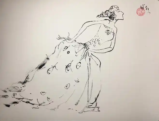 杨丽萍简笔|插画|绘本|斌仔lbz_原创作品-站酷zcool