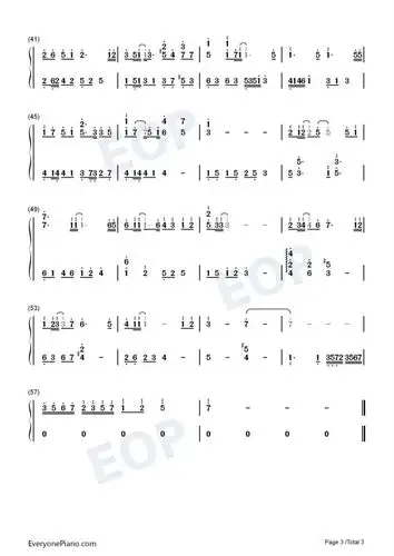 欧阳娜娜树洞钢琴数字简谱