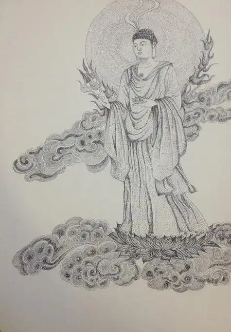 杀佛大鹏鸟如来生死攸关之以命换命神话传说图片每日一画,如来佛祖,笑