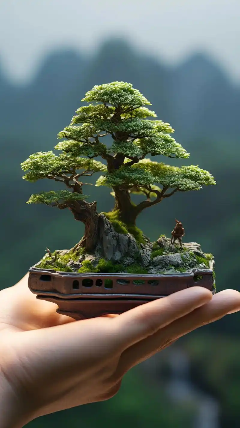 精品盆景 #微型盆景 #微景观 #迷 - 抖音