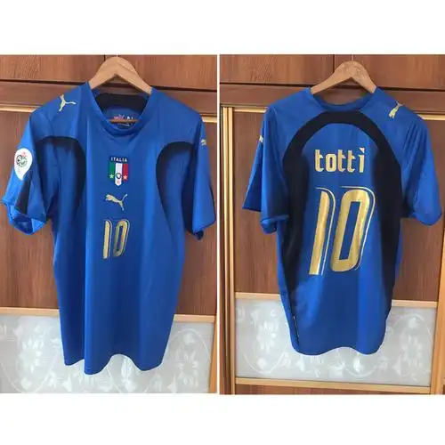 2006世界杯意大利球衣复古托蒂皮尔因扎吉卡纳瓦罗足球服