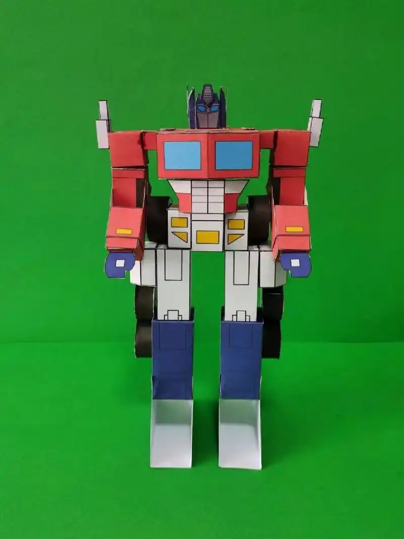 变形金刚g1擎天柱可变形纸模型diy手工 变形金刚 手工
