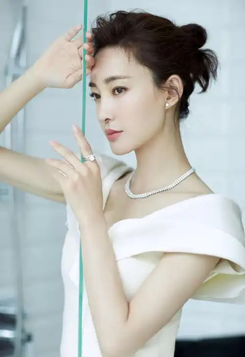 王丽坤纯色长裙优雅写真图片36