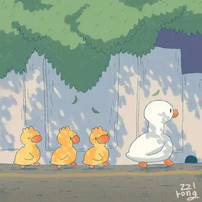 朋友圈封面背景图可爱鸭鸭