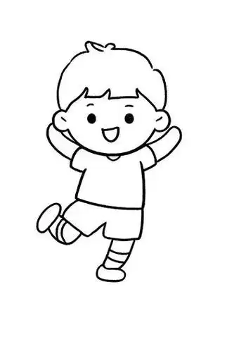 👦🏻⚽️男孩踢足球简笔画✨