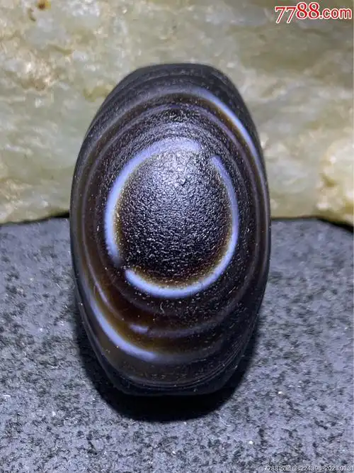 精美风化纹药师玛瑙随形羊眼板珠一个,_价格9元_第1张