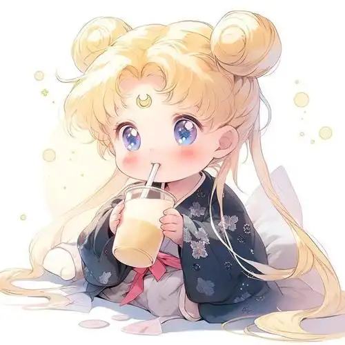 可爱头像:爱喝奶茶的小可爱,太萌啦