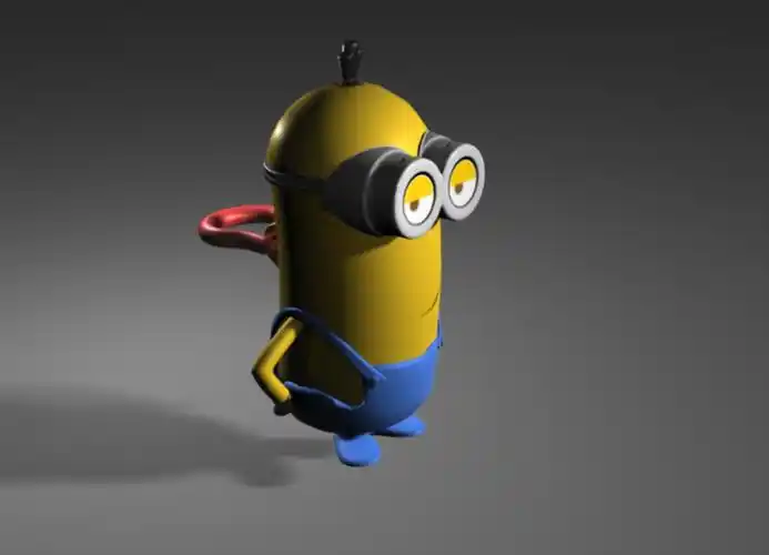 3d建模 小黄人吊坠