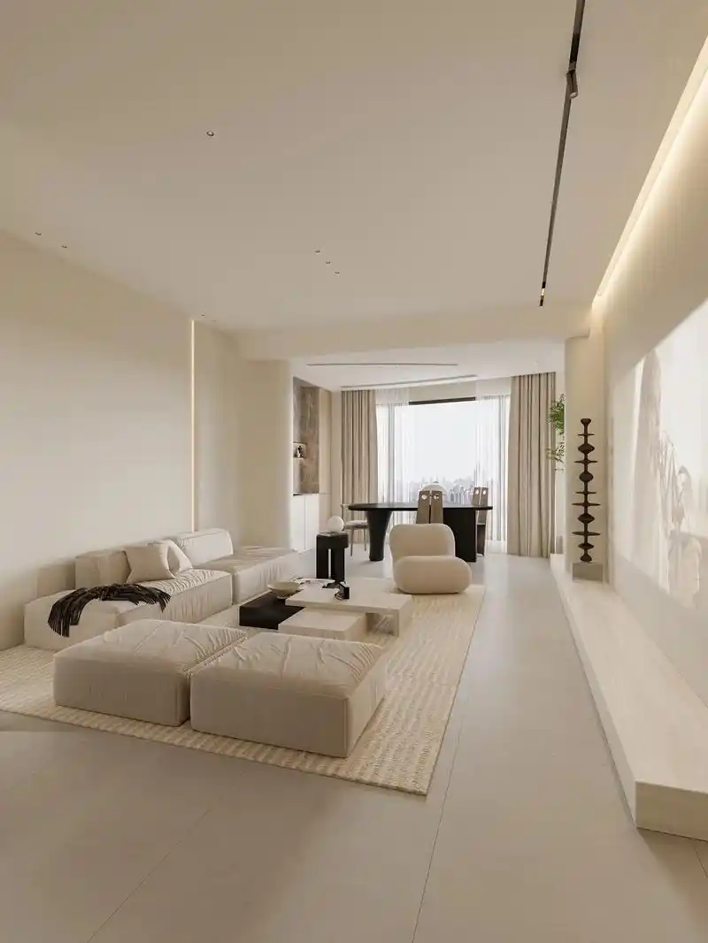 现代奶油风装修效果图,我愿称为装修天花板.案例分享|这是一套 - 抖音