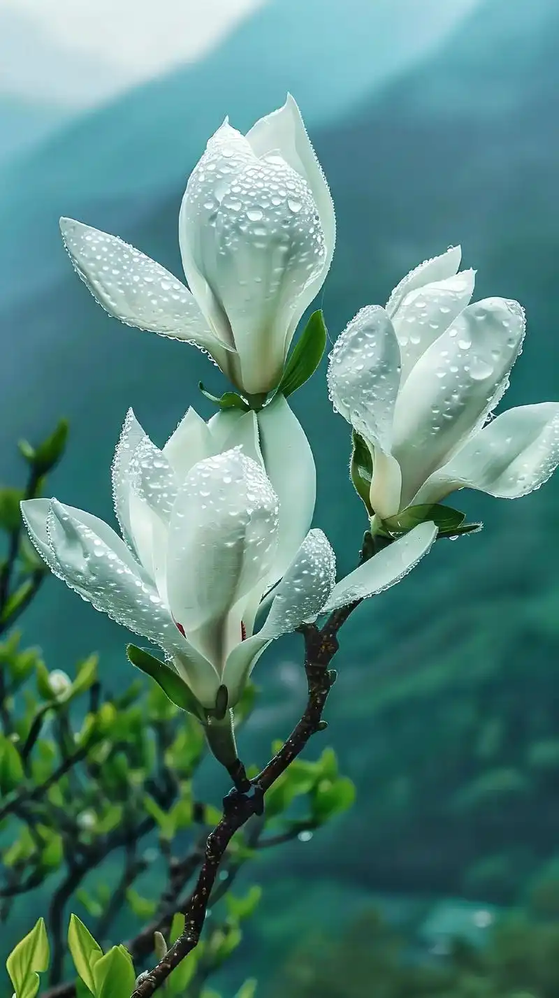 玉兰花,花朵清雅洁白,芳香扑鼻,被誉为"花中皇后".此外