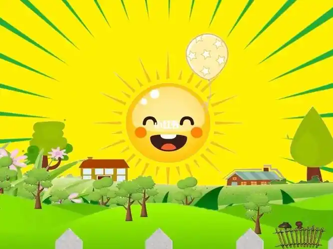 这样的笑容治愈且温暖太阳卡通背景素材