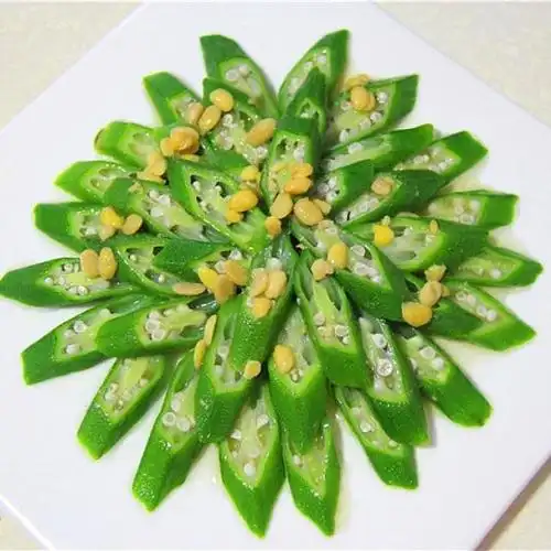 酱香秋葵,做法简单省事,餐桌常备的小凉菜