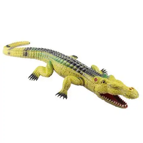 小鳄鱼宠物仿真鳄鱼玩具模型摆件超大号野生鳄鱼模型塑胶仿真动物爬行