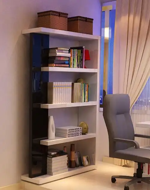 一米爱yimilove家具经典黑白配 书架 书柜(普通型)9398(黑白色)_唯品