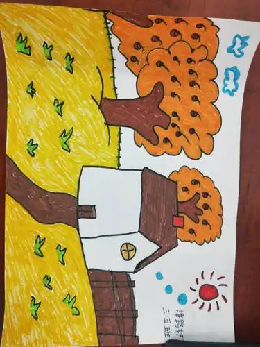 "我爱秋天"画画展示水富市第一小学三(五)班