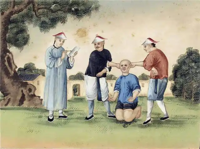 西班牙图书馆保存的清代酷刑写实绘画!