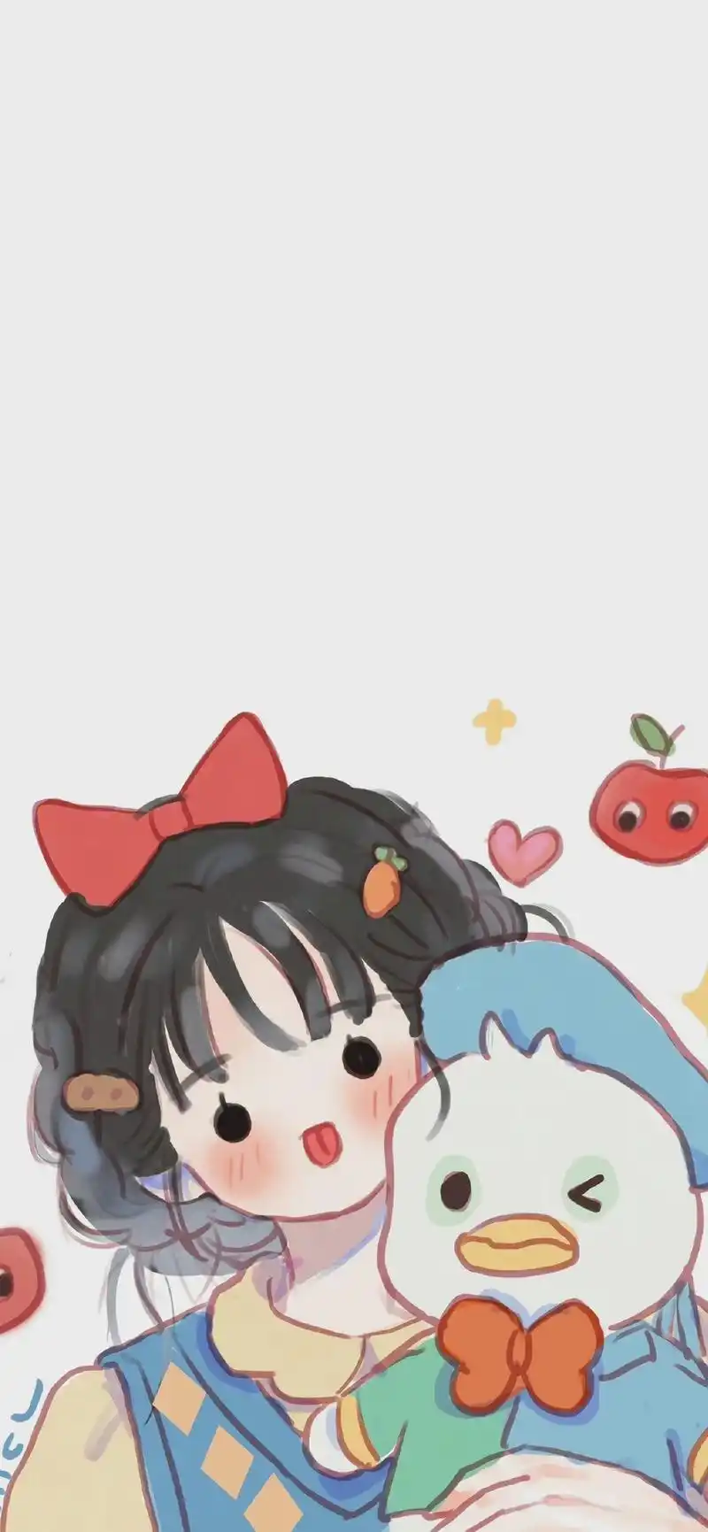 迪士尼可爱q版插画手机壁纸