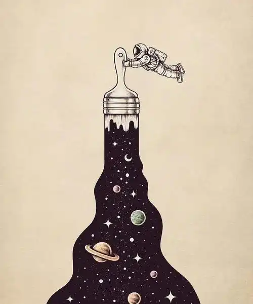 设计资料脑洞大开的创意图形宇航员