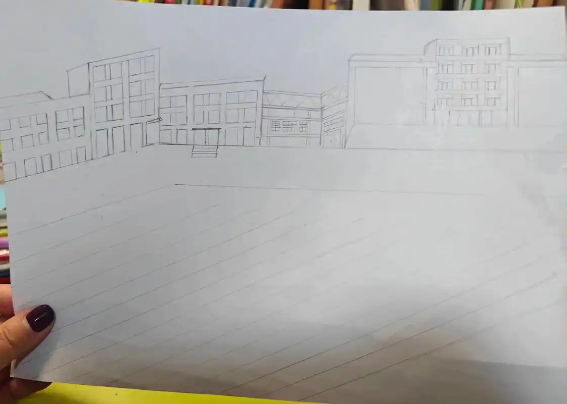 《我的校园》原创手绘#设计手绘 #建筑之美 #儿童画作品 - 抖音