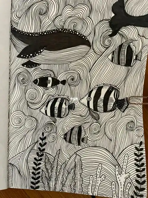 针管笔海底世界