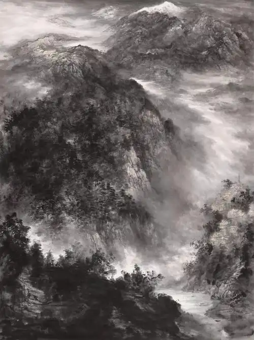 周宝全山水画古意盈然笔墨洒脱气势磅礴意境深远笔墨精妙