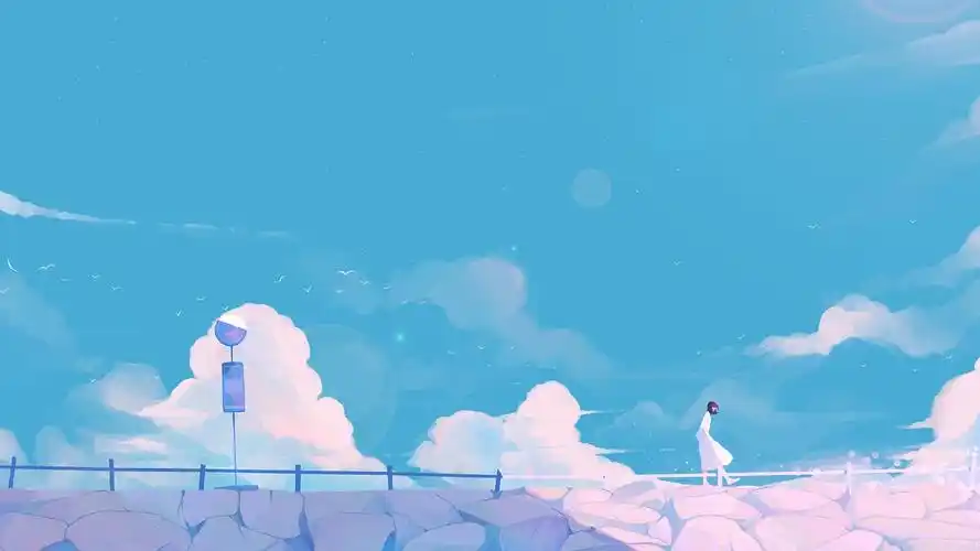 治愈系简约意境手绘插画,艺术壁纸-回车桌面