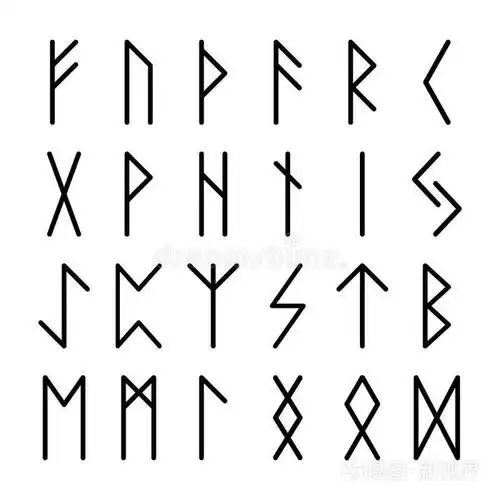 一组标志符文隔离插画-正版商用图片1axkd2-摄图新视界