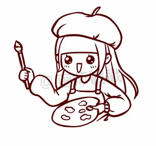 简笔画教程之小画家如何画粗心的小画家的简笔画画家简笔画画家怎么画