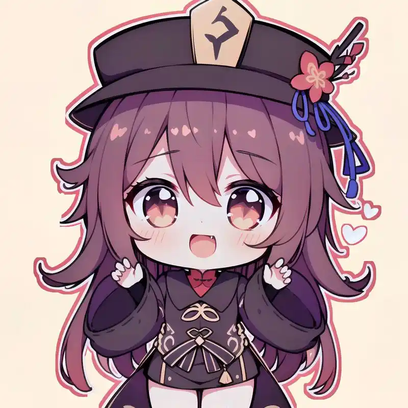 胡桃q版头像表情包～#原神多巴胺穿搭#决斗召唤之巅 #胡桃